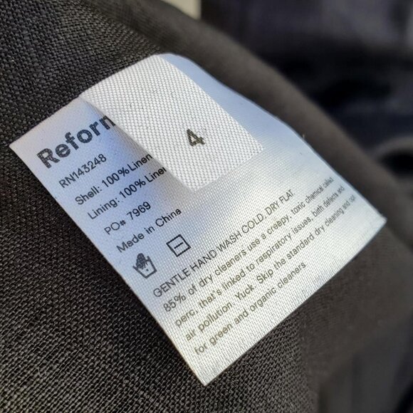 Reformation Brianna Side Slit Linen Dress size 4 US - Picture 8 of 8